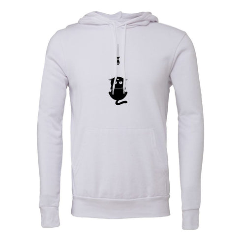 Cats eat fish Bella canvas hoodie 3719